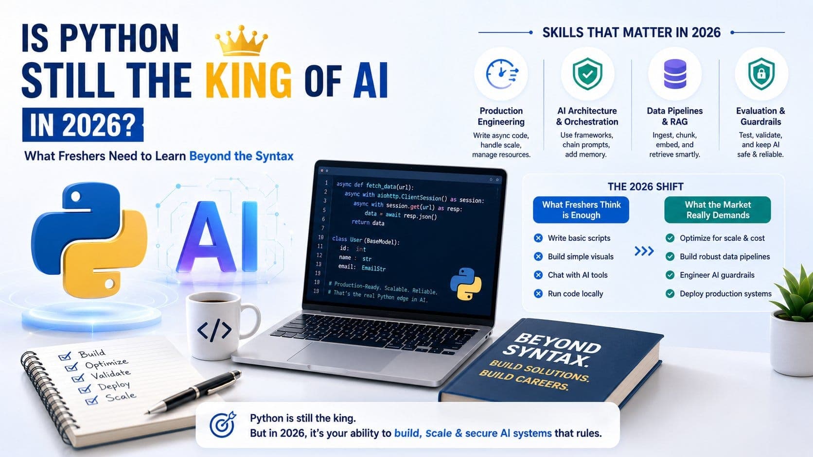Is Python Still the King of AI in 2026? What Freshers Need to Learn Beyond the Syntax