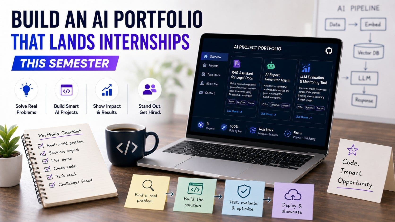 How to Build a Standout AI Portfolio to Land an Internship This Semester