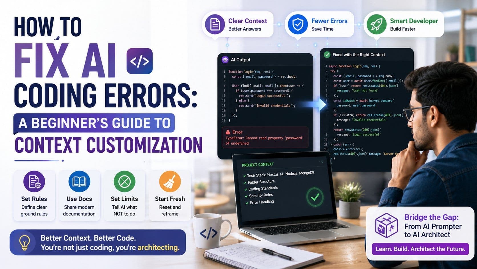 How to Fix AI Coding Errors: A Beginner’s Guide to Context Customization