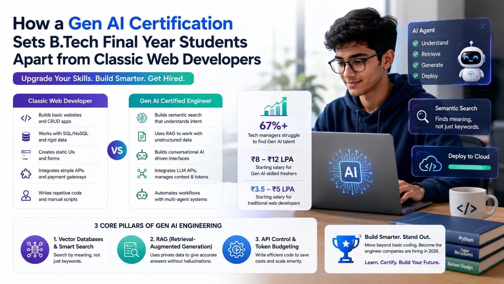 How a Gen AI Certification Sets B.Tech Final Year Students Apart from Classic Web Developers